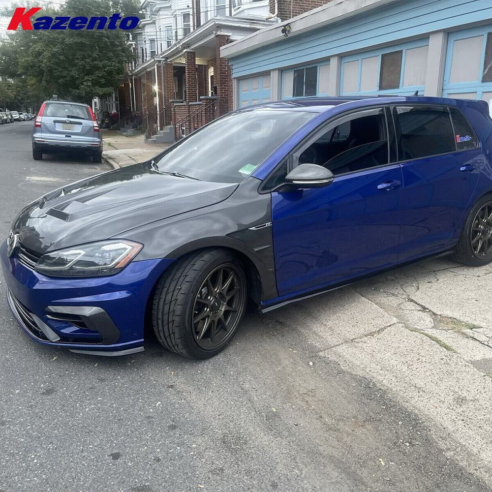 For VW Golf MK7.5 GTI TSI R Carbon Fiber Vented Fender Replacement (can not for MK7) - Kazento Carbon Parts