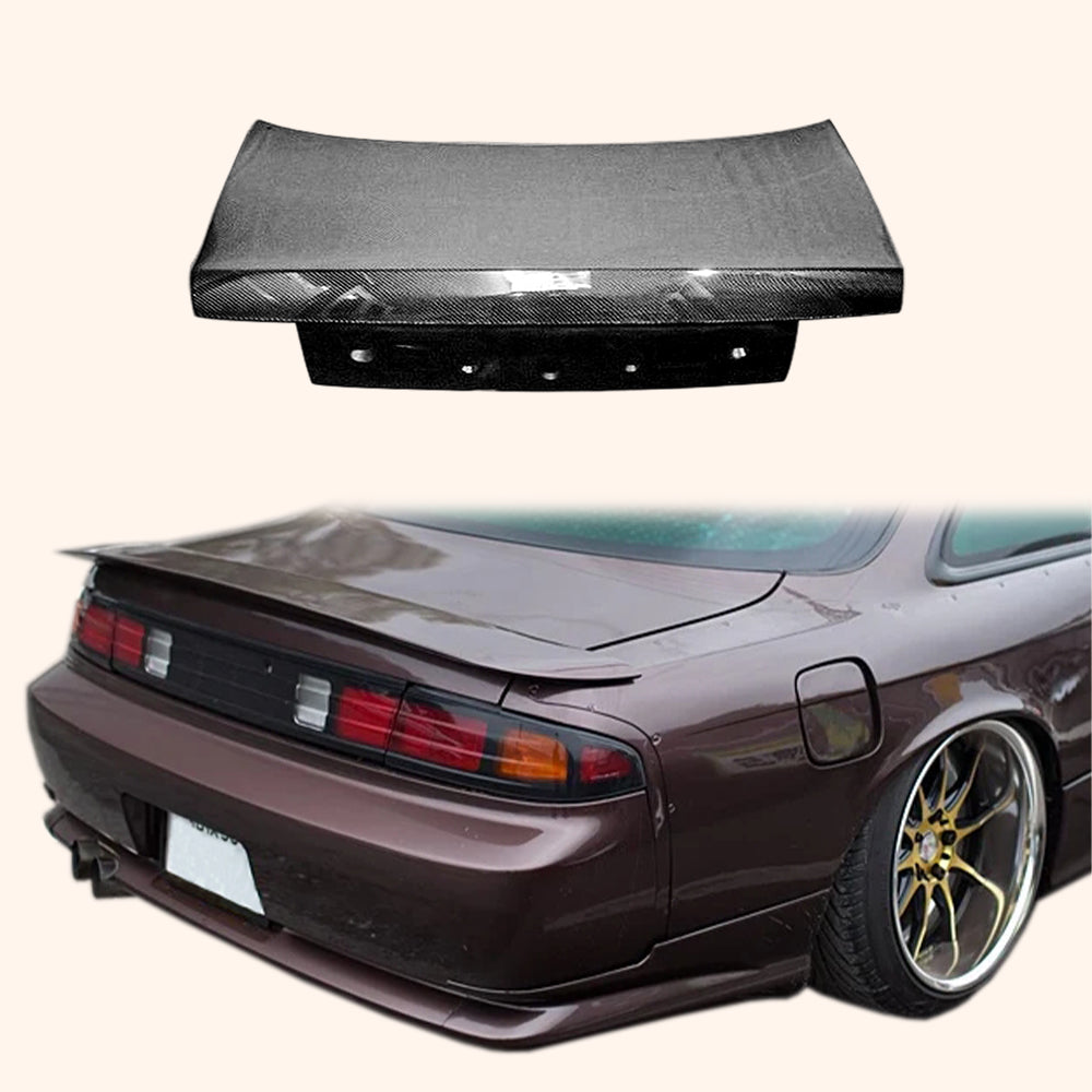Carbon OEM Style Trunk without Brake Light Hole For Nissan S14 Zenki S14A Kouki