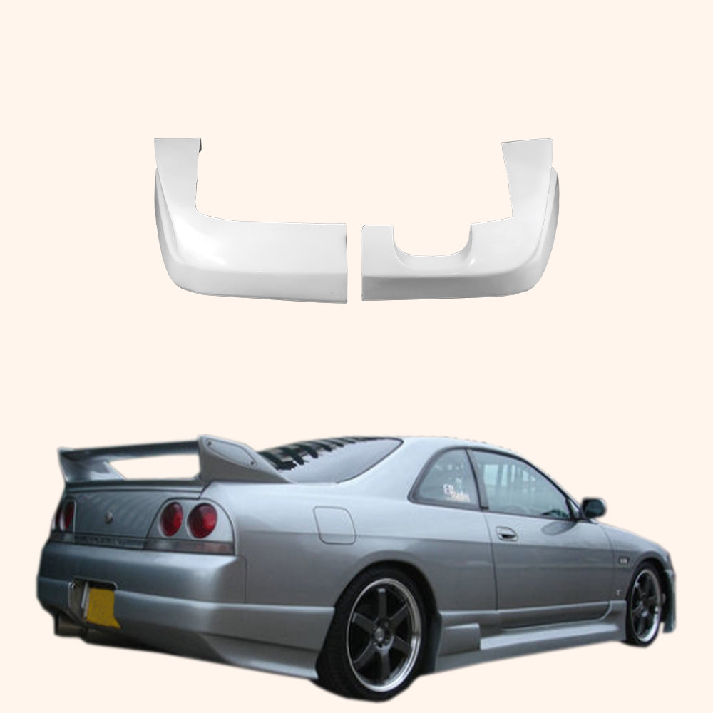 Nissan Skyline R33 GTST JUN Style Fiberglass Unpaint Rear Bumper Spats 2pcs