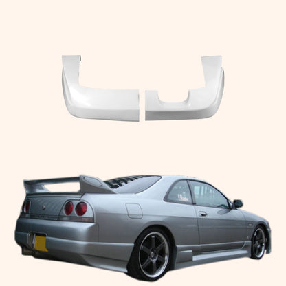 Nissan Skyline R33 GTST JUN Style Fiberglass Unpaint Rear Bumper Spats 2pcs