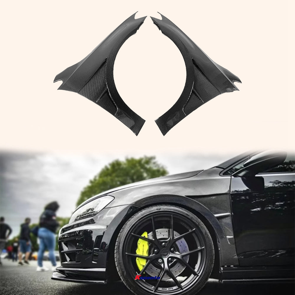 For VW Golf MK7.5 GTI TSI R Carbon Fiber Vented Fender Replacement (can not for MK7) - Kazento Carbon Parts