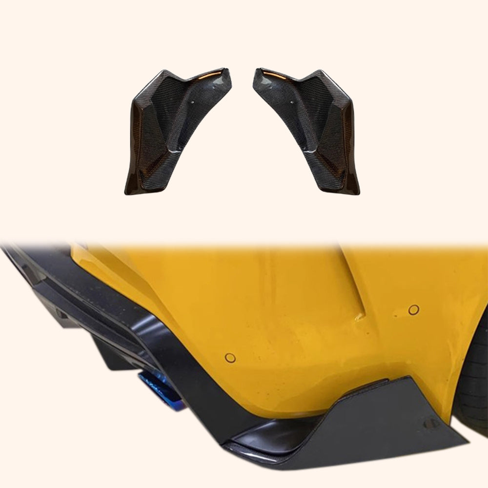 Kazento For TOYOTA Supra A90 2019-2022 Carbon Fiber KZ Style Rear Bumper Spat Splitter - Kazento Carbon Parts