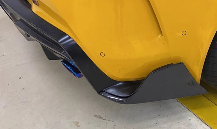 Kazento For TOYOTA Supra A90 2019-2022 Carbon Fiber KZ Style Rear Bumper Spat Splitter - Kazento Carbon Parts