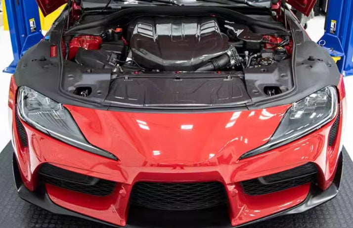 For Toyota GR Supra A90 OE Style Carbon Fiber Radiator Plate Cooling Panel - Kazento Carbon Parts