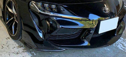 For Toyota 19+ Supra A90 TMS Type Carbon Fiber Front Bumper Lip Body Kit - Kazento Carbon Parts