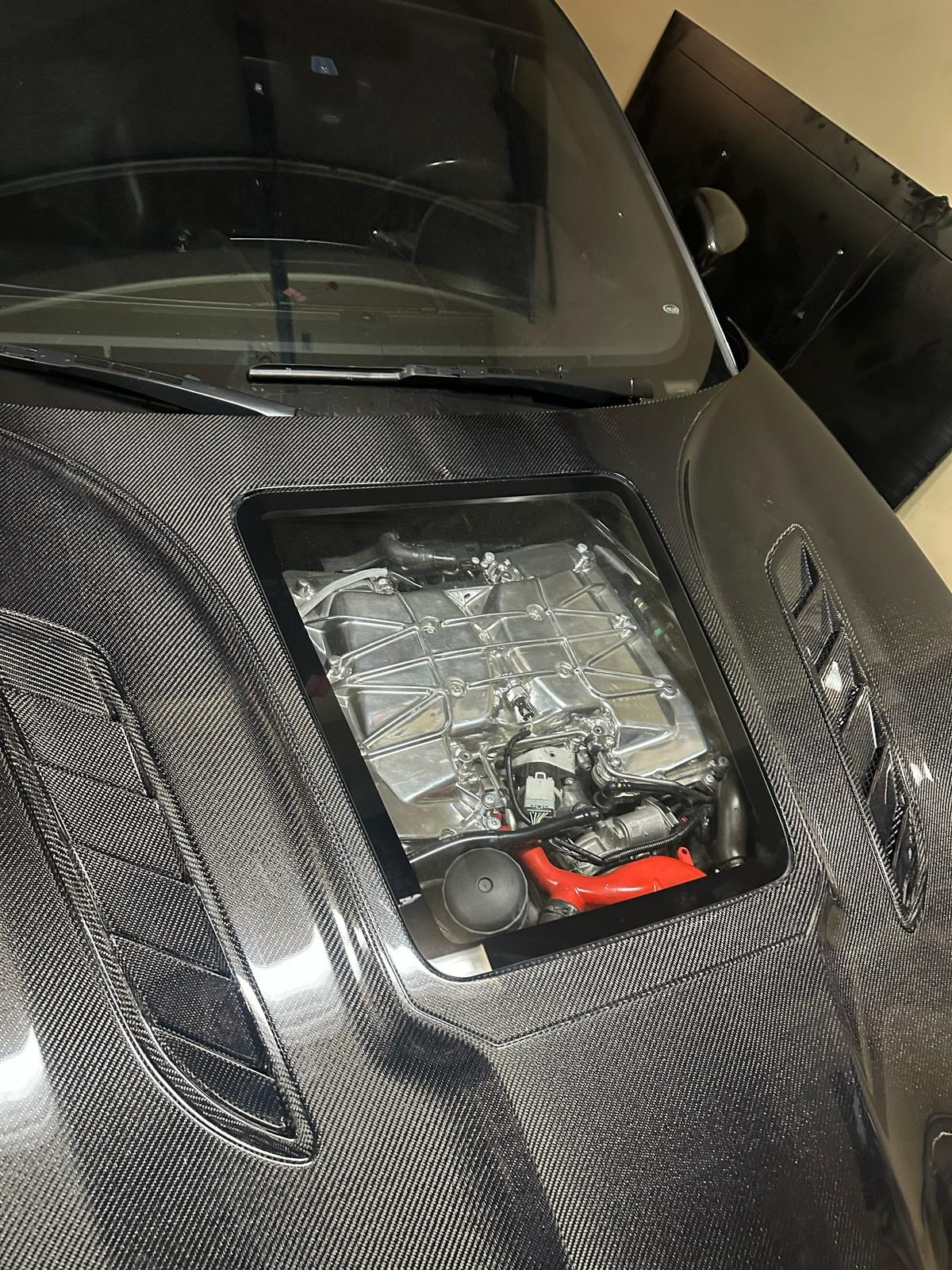 For Jaguar F-Type 2009-2019 Carbon Fiber Clear Glass Hood Bonnet - Kazento Carbon Parts