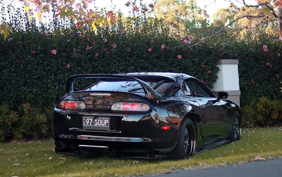 For Toyota 93-98 Supra MK4 JZA80 TS Style Fiberglass Unpaint Rear Under Diffuser - Kazento Carbon Parts