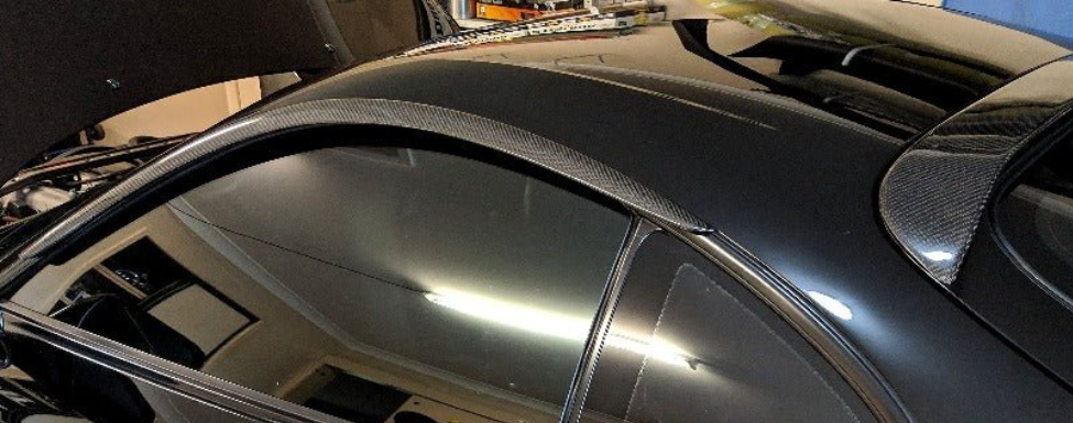 For Toyota 93-98 Supra JZA80 KZ Style Carbon Fiber Wind Trim Visor Deflector - Kazento Carbon Parts