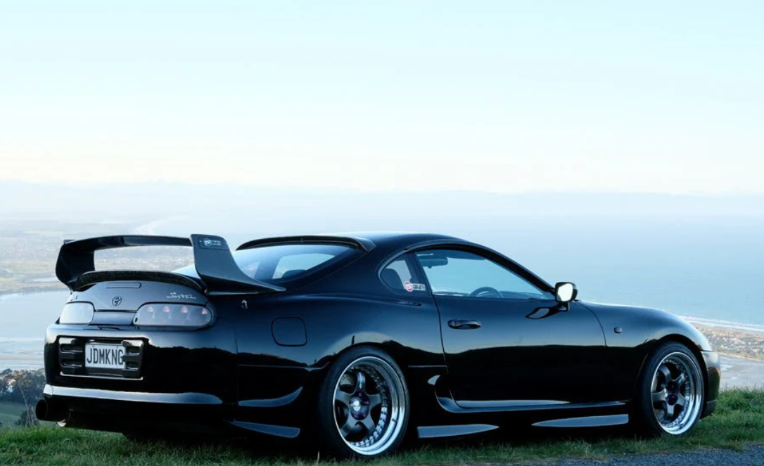 For Toyota 93-98 Supra JZA80 KZ Style Carbon Fiber Wind Trim Visor Deflector - Kazento Carbon Parts