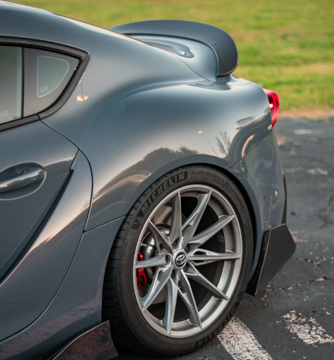 Kazento For TOYOTA Supra A90 2019-2022 Carbon Fiber KZ Style Rear Bumper Spat Splitter - Kazento Carbon Parts