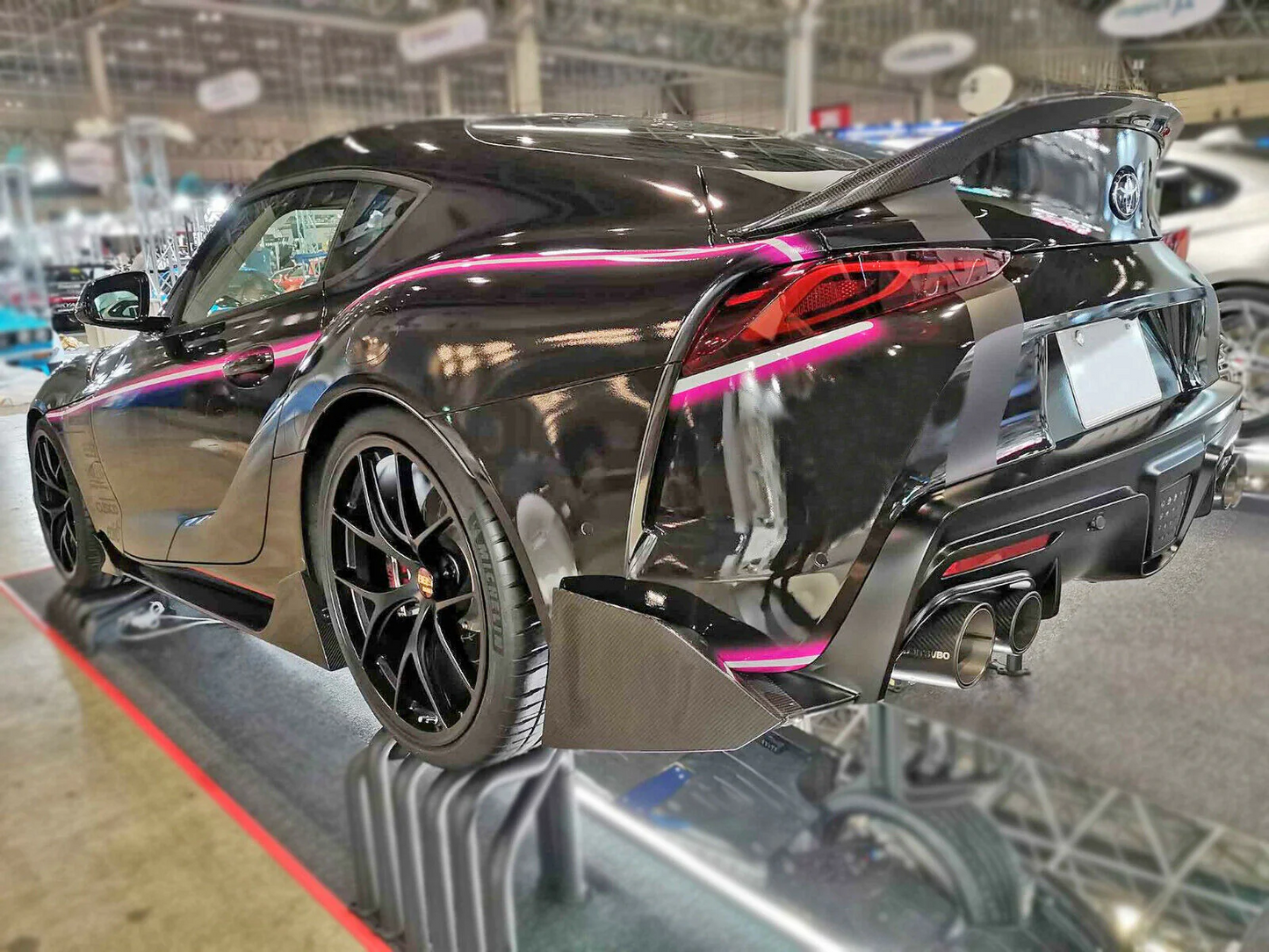 For Toyota 19+ Supra A90 T Type Carbon Fiber Rear Spats Body Kit Fins Pair - Kazento Carbon Parts
