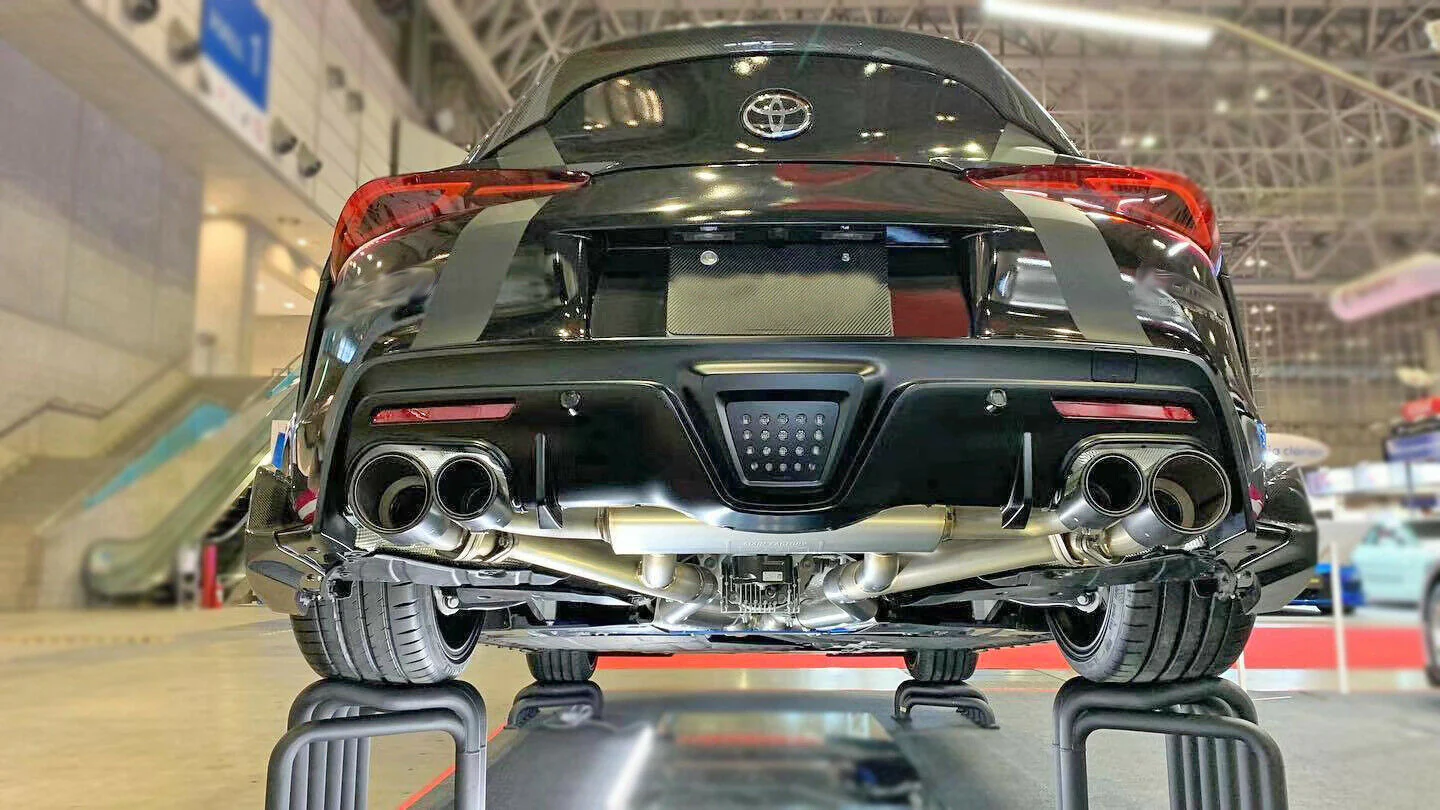 For Toyota 19+ Supra A90 T Type Carbon Fiber Rear Spats Body Kit Fins Pair - Kazento Carbon Parts