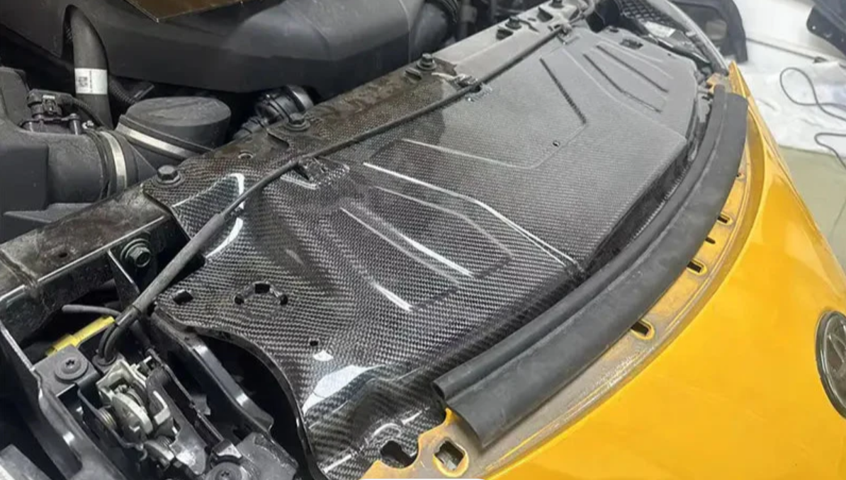 For Toyota GR Supra A90 OE Style Carbon Fiber Radiator Plate Cooling Panel - Kazento Carbon Parts