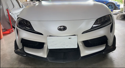 For Toyota 19+ Supra A90 TMS Type Carbon Fiber Front Bumper Lip Body Kit - Kazento Carbon Parts