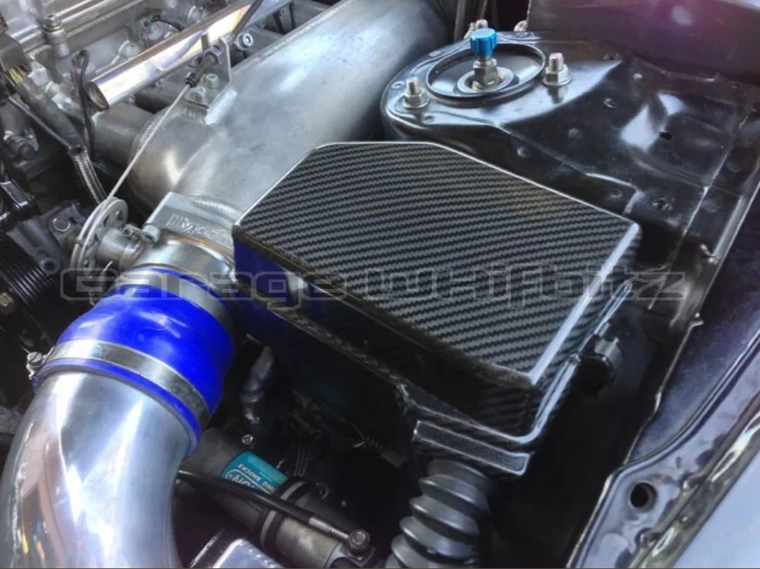For 93-98 Supra MK4 JZA80 KZ Style Carbon Fiber Front Engine Fuse Box Cover - Kazento Carbon Parts
