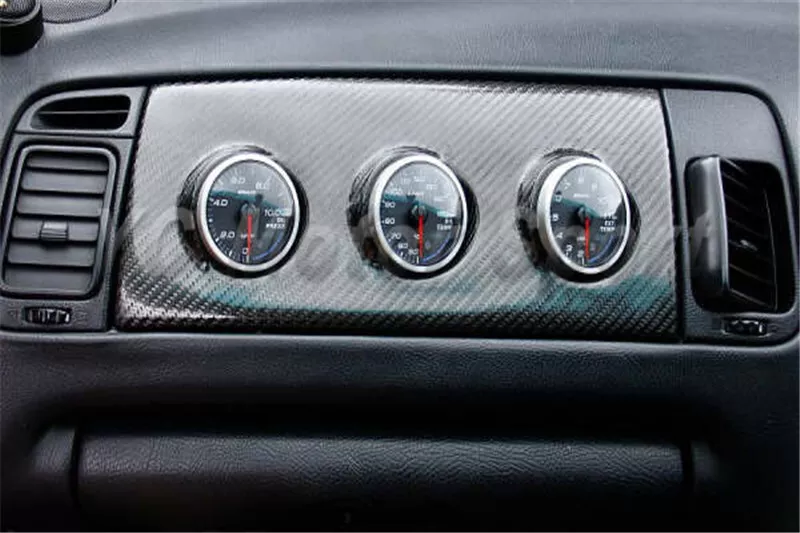 For 93-98 Supra MK4 JZA80 KZ Style Carbon Glove Box Triple Gauge Pod(60mm) RHD - Kazento Carbon Parts