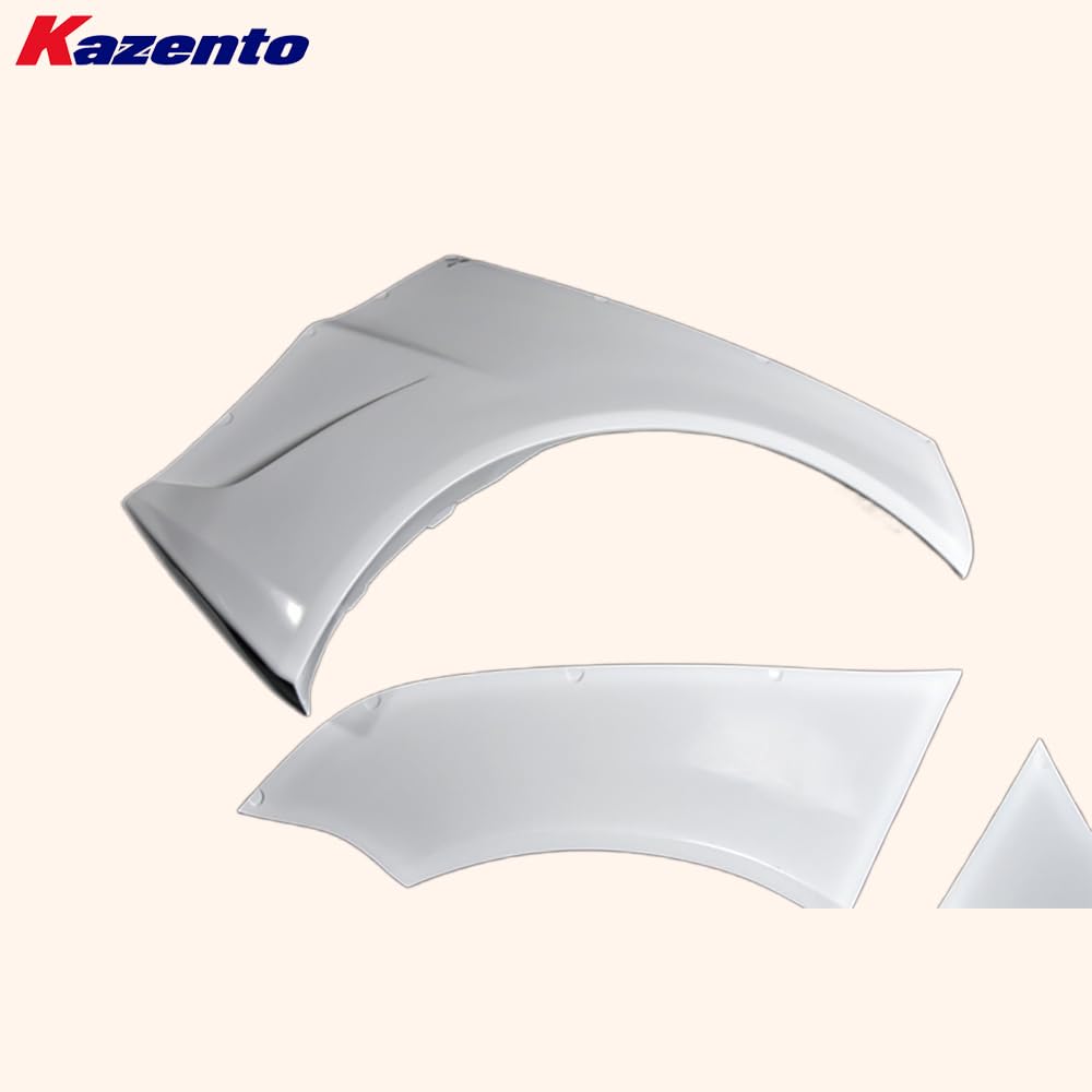Kazento For Mitsubishi EVO 10 X CZ4A 07-16 VR Style Wide Rear Over Fender 6pc Fiberglass - Kazento Carbon Parts