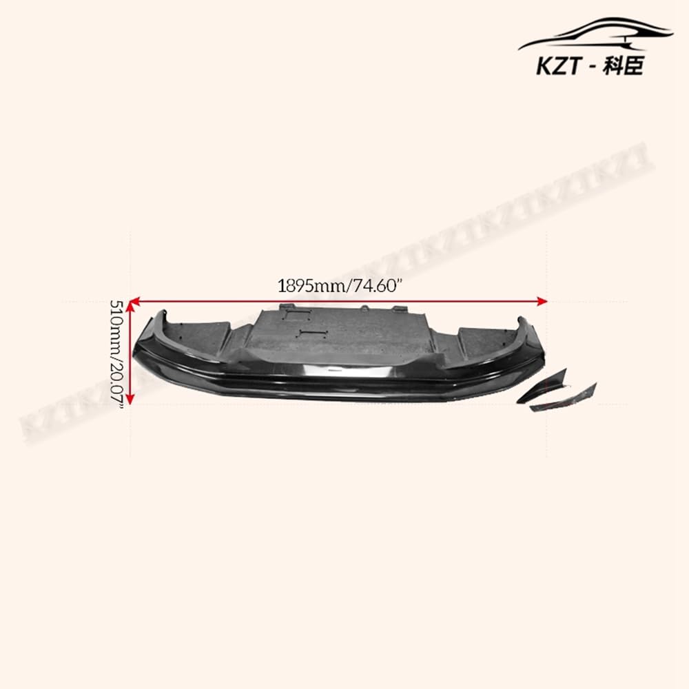 For Mitsibishi Evo 10 Vrs Style Wide Ver Front Bumper Lip With Diffuser Chin Splitter Spoiler Fiber Glass Body Kits - Kazento Carbon Parts