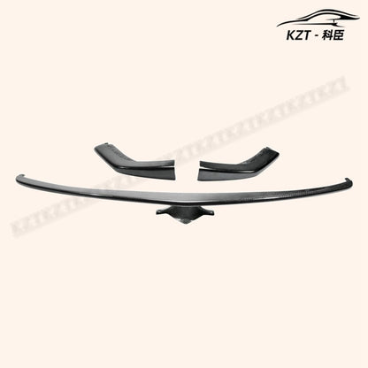 for Mazda Rx8 Late 09-12 R3 Tk Style 3Pcs Front Bumper Lip Chin Splitter Spoiler Partial Carbon Fiber(Mid Piece) Body Kits - Kazento Carbon Parts