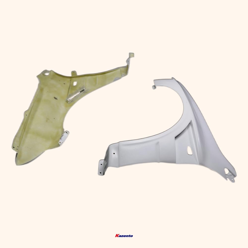 Kazento For Mitsubishi Evolution 8 9 Front Wider Single Vented Fender (+10Mm) Fiber Glass - Kazento Carbon Parts