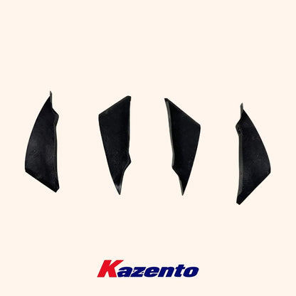 Kazento For Nissan 350Z Z33 03-05 Carbon Fiber Front Bumper Canard Splitters Addon 4pcs - Kazento Carbon Parts