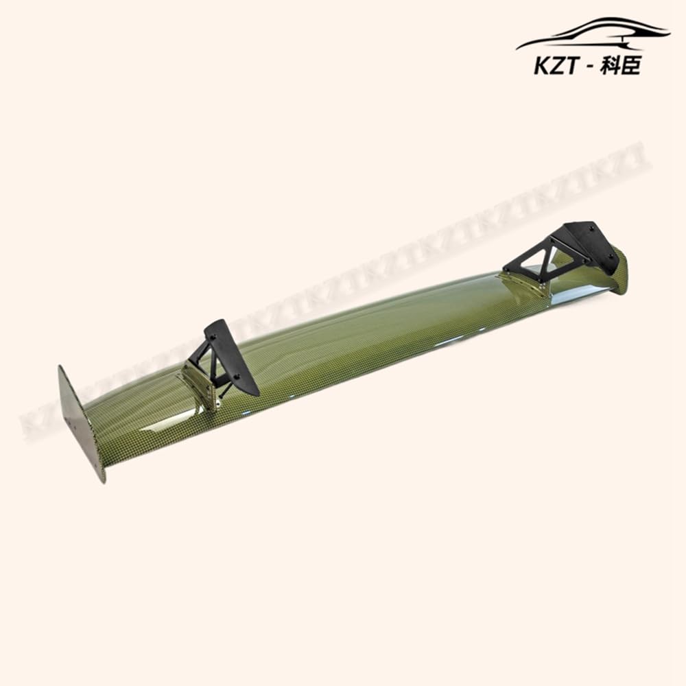 For Honda Civic Fk7 Fk8 Vtx5 Style Rear Gt Spoiler Yellow Kevlar Car Body Parts Kits - Kazento Carbon Parts