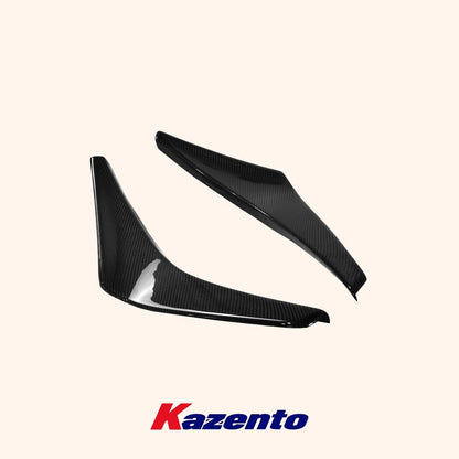 Kazento For Mitsubishi Evolution EVO 8 03-05 Carbon Fiber VS Style Front Bumper Canards - Kazento Carbon Parts