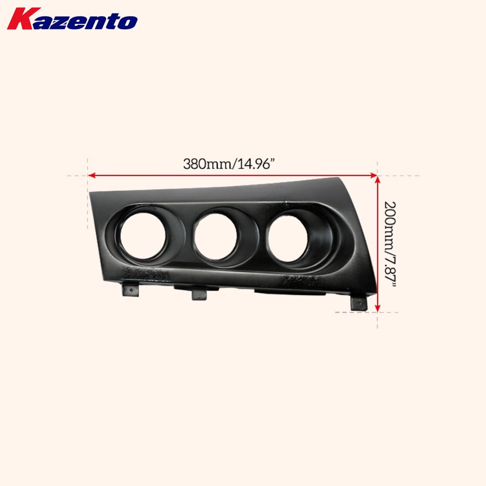 Kazento For Mitsubishi EVO 10 X CZ4A 07-16 RHD Only M7 Fiberglass Triple Gauge Pod 60mm - Kazento Carbon Parts