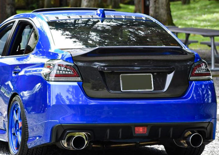 Kazento For Subaru WRX STI VA Sedan 2015-21 HT Style Ducktail Carbon Rear Trunk Boot Lid - Kazento Carbon Parts
