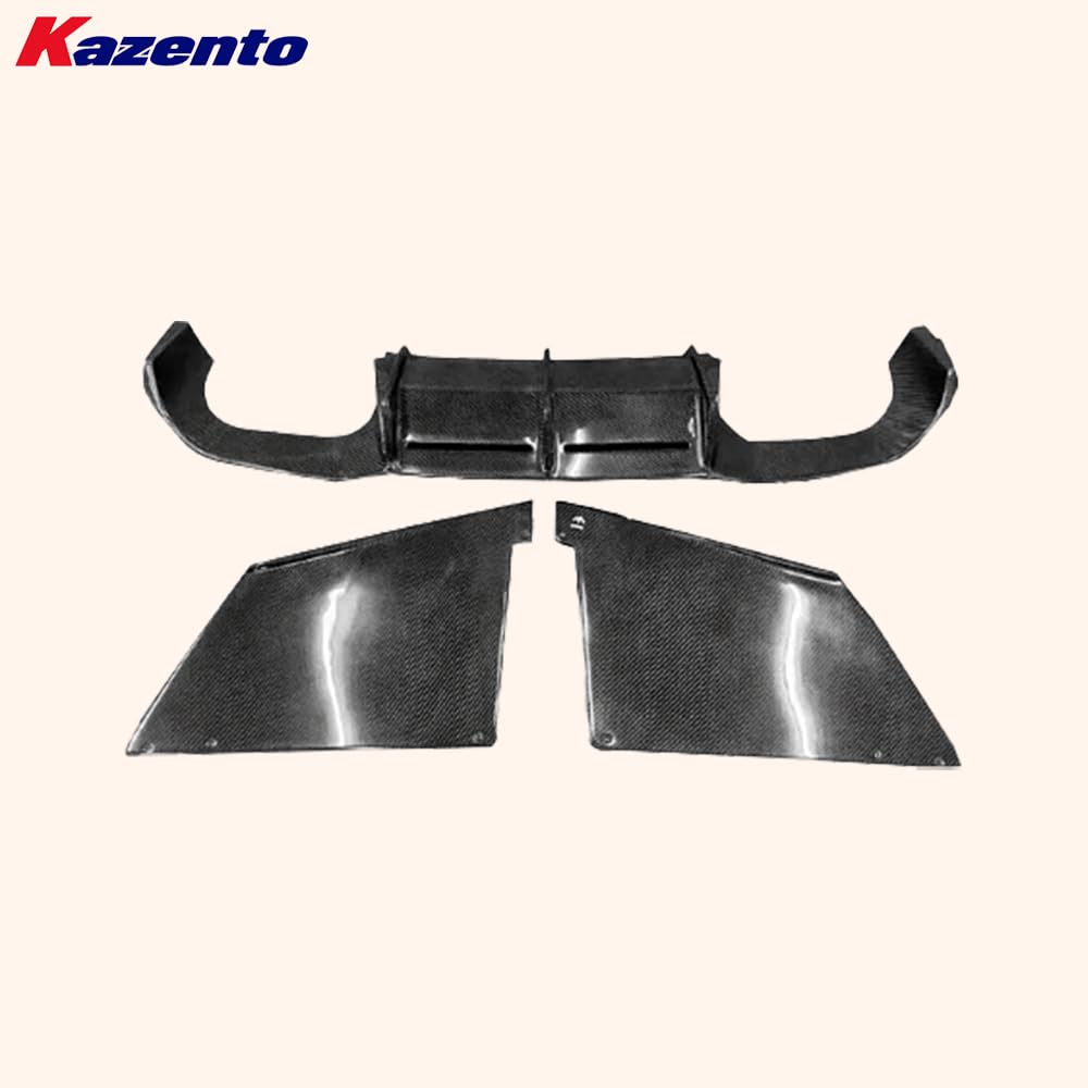 Kazento For BMW M2 F87 Coupe 2016-21 Carbon MTC Style Rear Bumper Diffuser Lip 3pcs - Kazento Carbon Parts