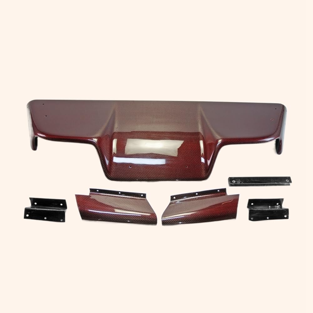 For 03-08 Z33 For Nissan 350Z Infiniti G35 Coupe 2D Jdm Ts Style Rear Diffuser 6Pcs (With Fitting) Carbon Fiber (Red Color) - Kazento Carbon Parts