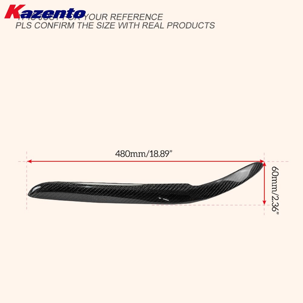 Kazento For Subaru Impreza GC GF Sedan WRX STI 1998-00 Carbon Headlight Eyelid Eyebrow - Kazento Carbon Parts