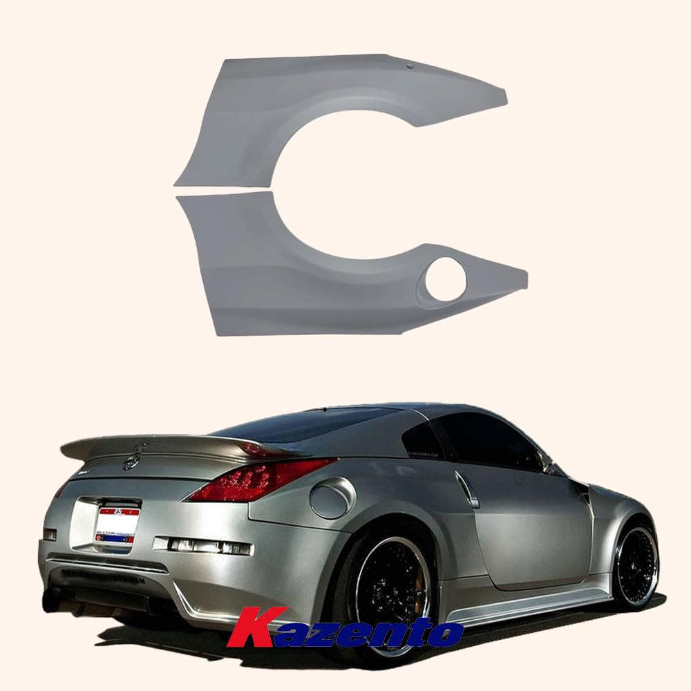 Kazento For Nissan Fairlady Z33 350Z DO Fiberglass Unpaint Wide Body Rear Bumper Fender - Kazento Carbon Parts