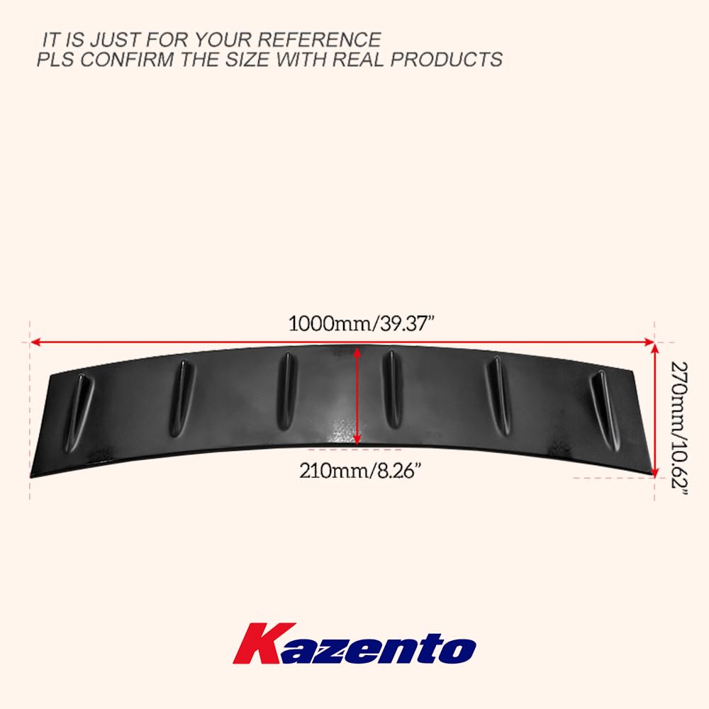 Kazento For Nissan GTR R35 (08-16 Only) VTX Style Fiberglass Roof Spoiler Wing Lip - Kazento Carbon Parts