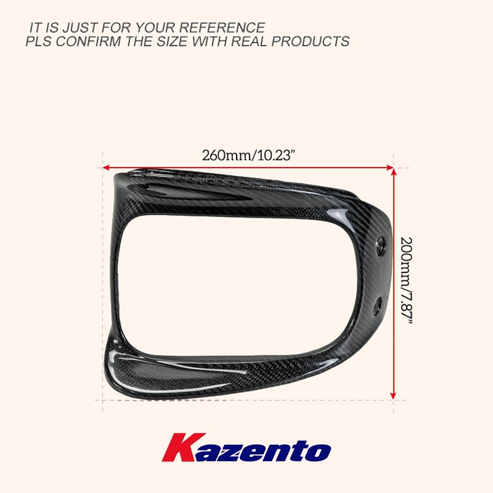 Kazento For Mazda RX-7 RX7 FD3S KZ Carbon Fiber Front Inner Headlight Inside Cover Trim - Kazento Carbon Parts