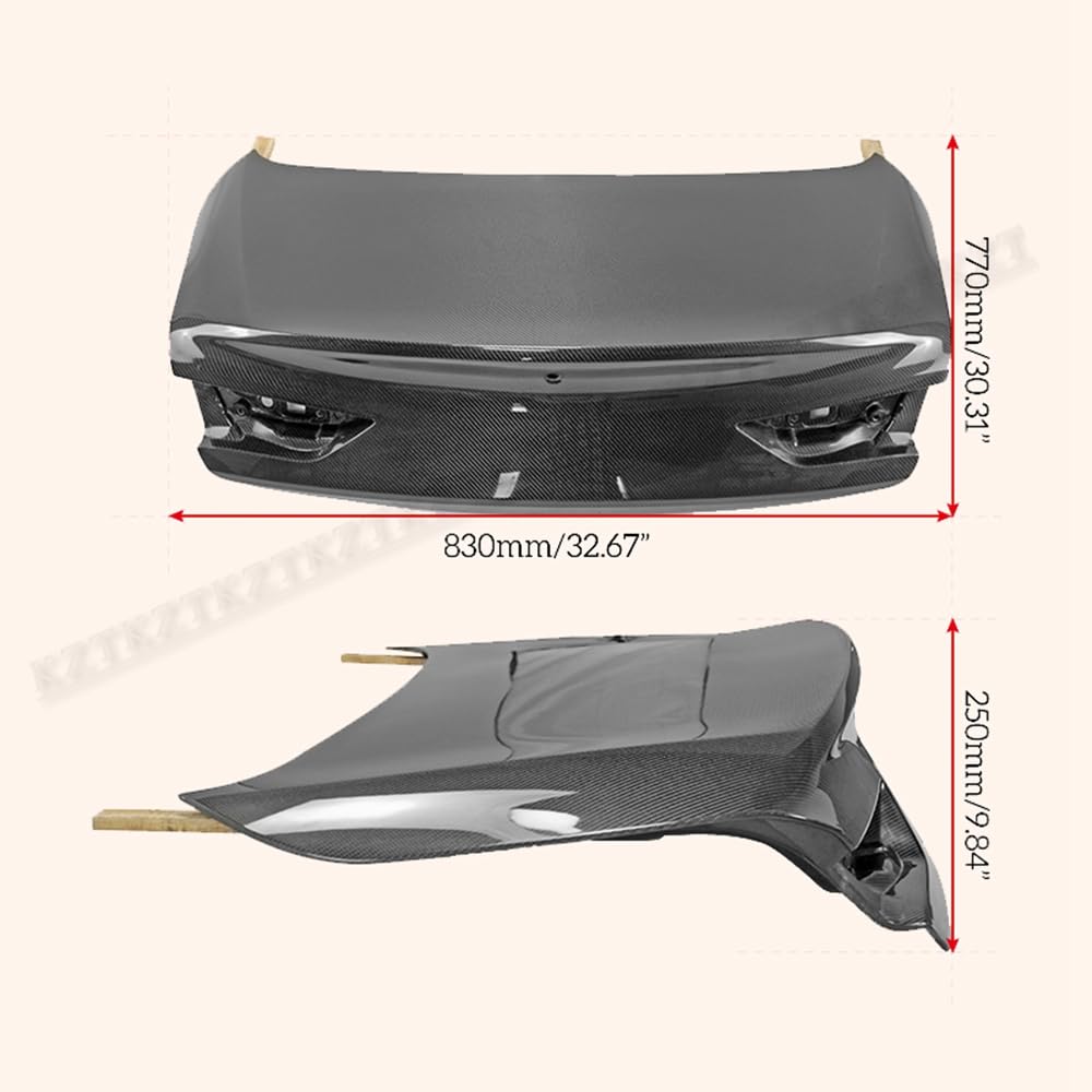 For Infiniti Infiniti Q60 Cv37 17 Onwards Oe Type Rear Trunk Carbon Fiber - Kazento Carbon Parts