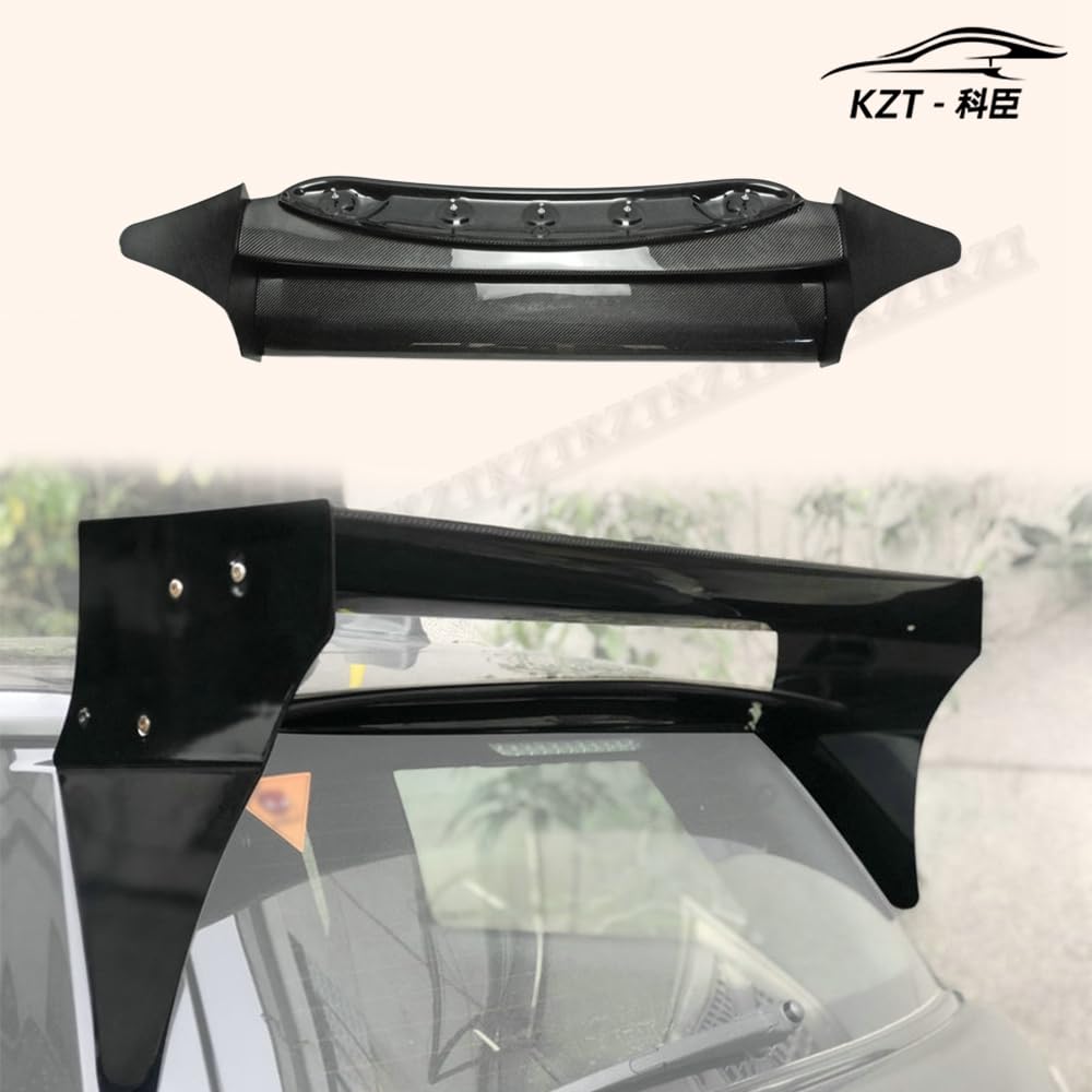 For Mini Cooper S R56 M7 Style Rear Roof Spoiler Wing (Aluminmum End Cap) Carbon Fiber Car Body Parts Kits - Kazento Carbon Parts