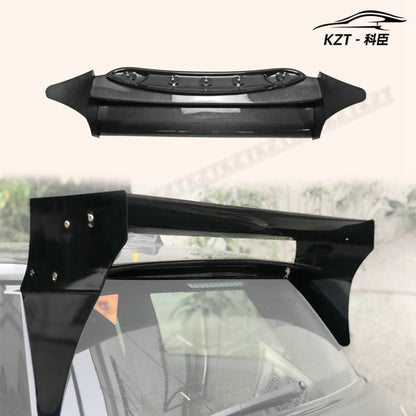 For Mini Cooper S R56 M7 Style Rear Roof Spoiler Wing (Aluminmum End Cap) Carbon Fiber Car Body Parts Kits - Kazento Carbon Parts