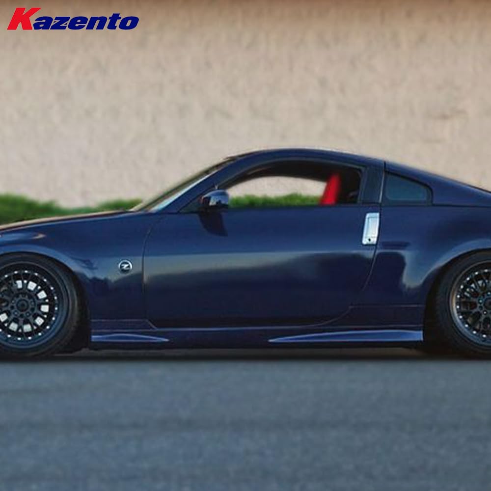 Kazento USA Shipping For Nissan 350Z NIS Version 1 Fiberglass Side Skirts Rocker Panels Side Parts - Kazento Carbon Parts