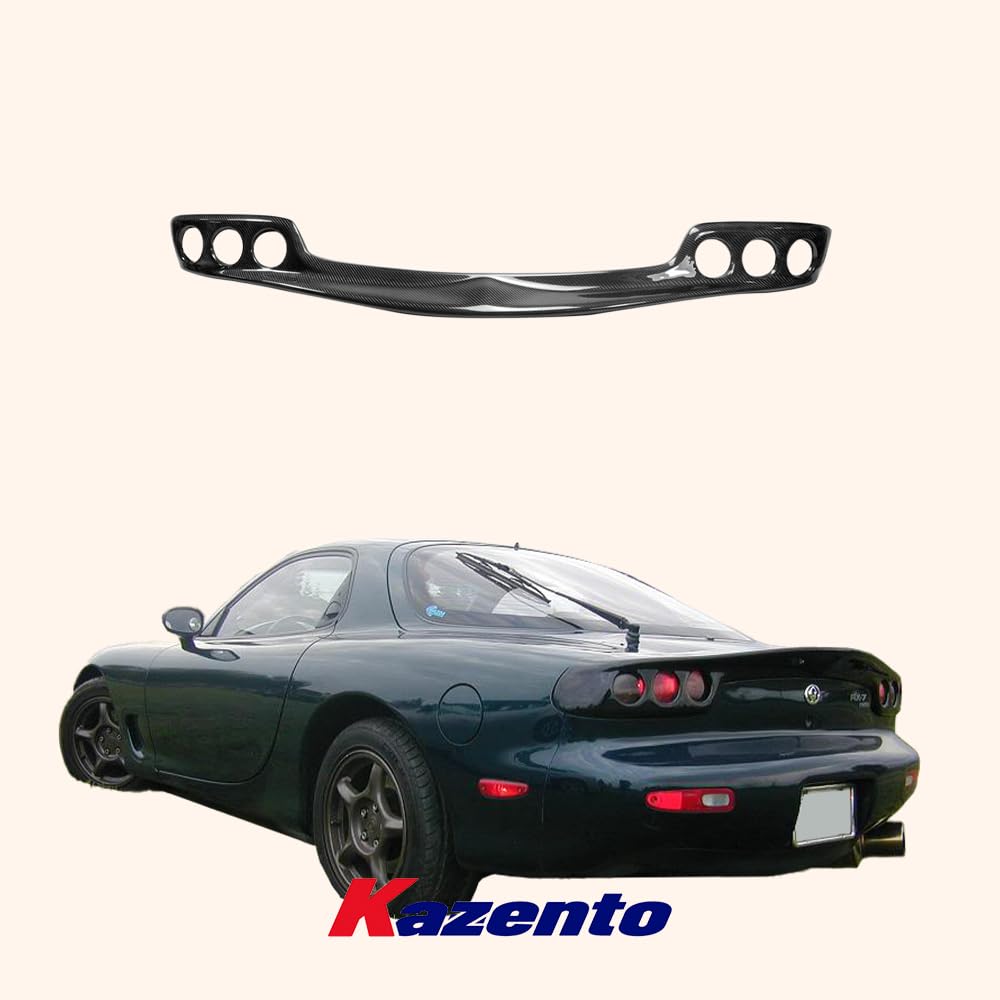 Kazento For Mazda RX7 FD3S RE Style Carbon Fiber Rear Bumper Brake Light Cover Garnish - Kazento Carbon Parts