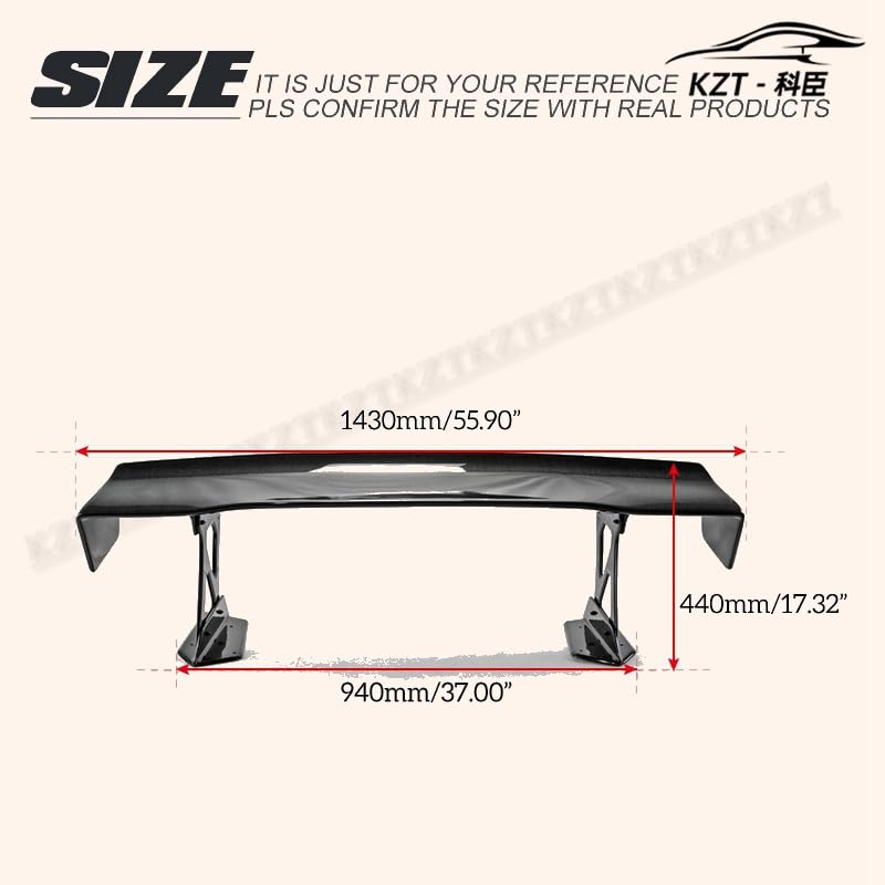 Rear Trunk Wing for Subaru 14-18 Impreza WRX Vab Vaf Sti EUR Type Gt Spoiler (1430Mm) Carbon Fiber Car Body Parts Kits - Kazento Carbon Parts