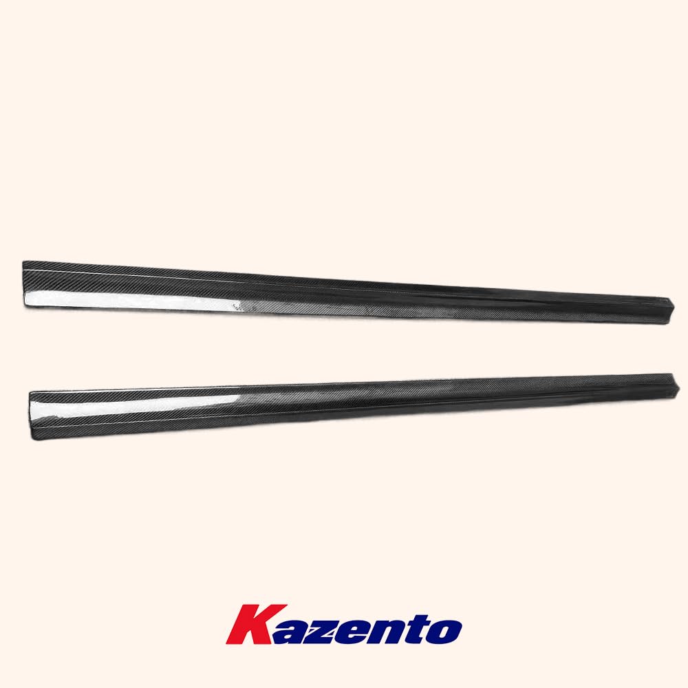 Kazento For Mercedes Benz W204 C63 2008-2014 Carbon Side Skirts Add On Extension Pair - Kazento Carbon Parts