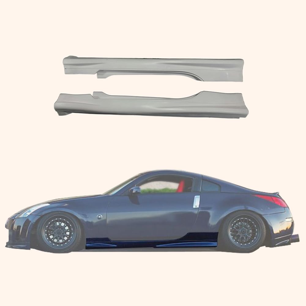 Kazento USA Shipping For Nissan 350Z NIS Version 1 Fiberglass Side Skirts Rocker Panels Side Parts - Kazento Carbon Parts