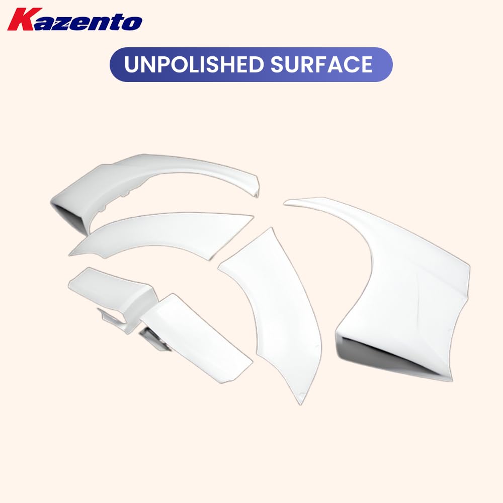 Kazento For Mitsubishi EVO 10 X CZ4A 07-16 VR Style Wide Rear Over Fender 6pc Fiberglass - Kazento Carbon Parts