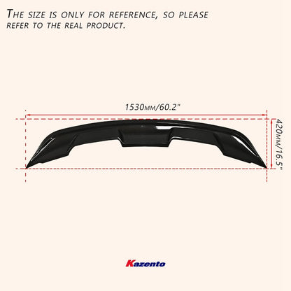 Kazento For Mustang 2015-2020 GT500 Style For Ford Carbon Rear Trunk Bumper GT Spoiler Wing - Kazento Carbon Parts