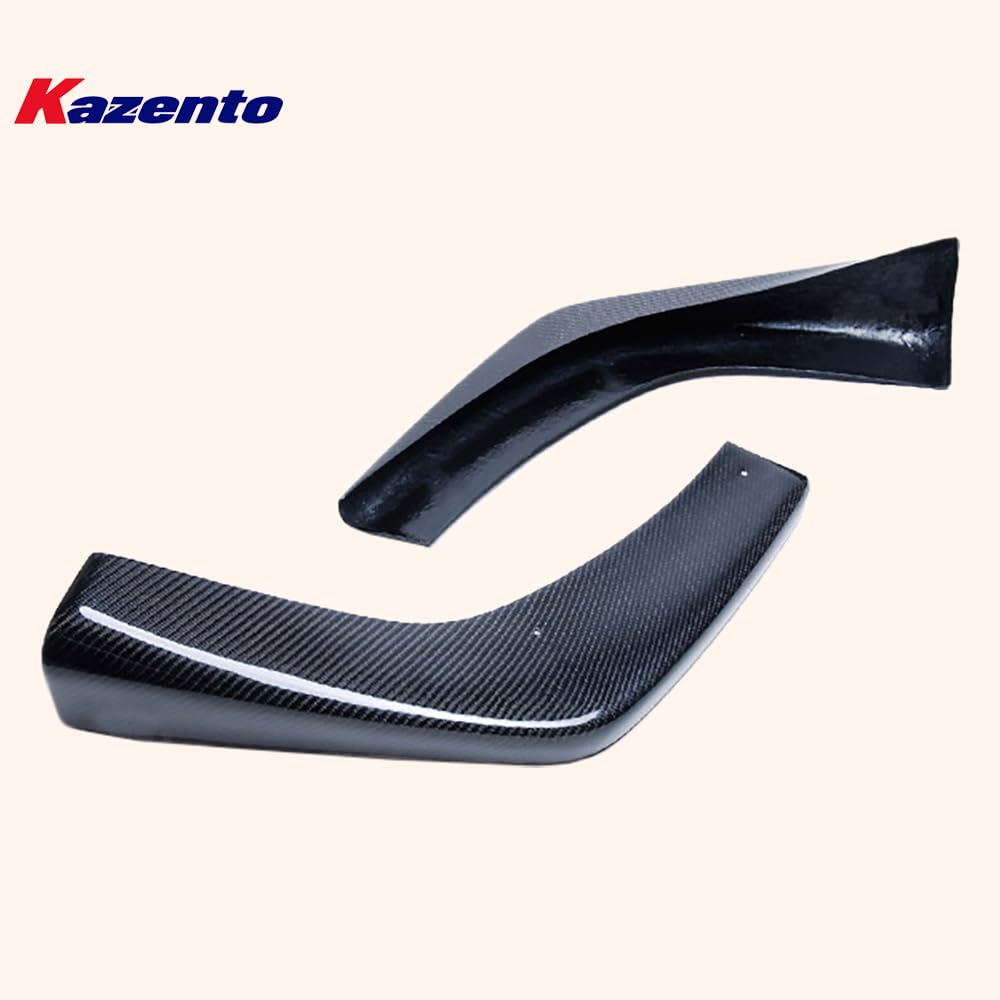Kazento For Mitsubishi EVO 10 X CZ4A 07-16 V-Style Carbon Fiber Front Splitter Cover Lip - Kazento Carbon Parts