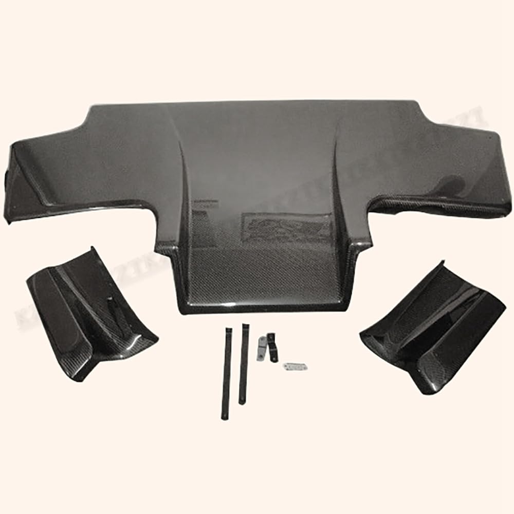 For Nissan Skyline R32 Gtr Gts Ts Style Rear Diffuser W/ Metal Fitting Accessories (3Pcs) Carbon Fiber - Kazento Carbon Parts