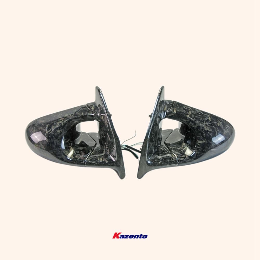 Kazento For Evo 7 8 9 Ct9A For Mitsubishi Aero Side-view Mirror (Left Hand Drive Vehicle) Rearview Mirror Guard Covers Carbon Fiber Forged Looks - Kazento Carbon Parts