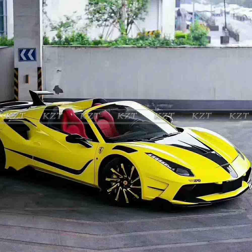 For Ferrari 488 GTB MSR Style Carbon + FRP Body Kits 35PCS FB/RB/FF/HD/KITS - Kazento Carbon Parts