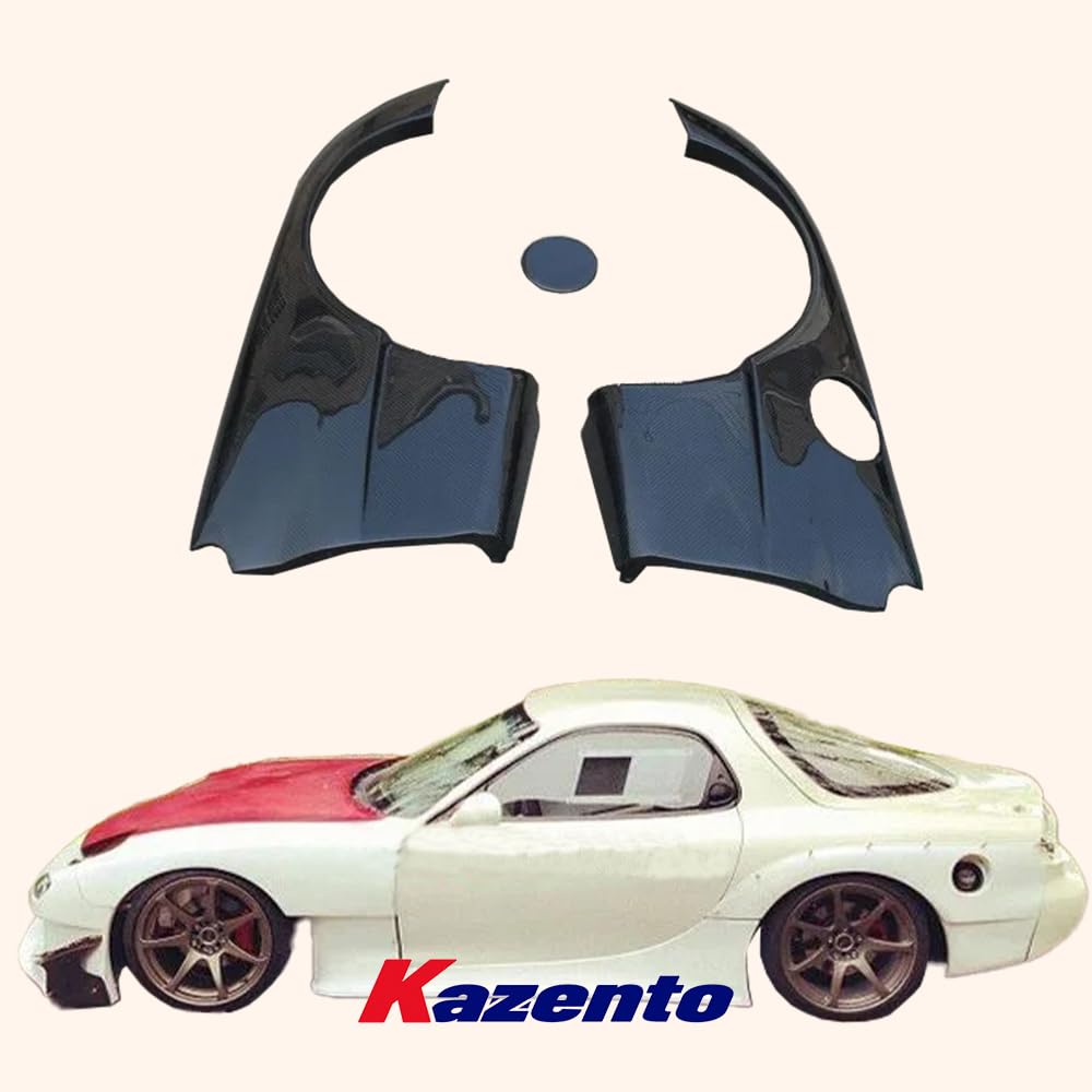 Kazento For Mazda RX7 FD3S RE-GT Kit Carbon Fiber Rear Quarter Panel Fender Flares - Kazento Carbon Parts